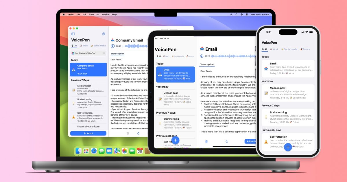 Révolutionnez vos Réunions avec &lsquo;VoicePen&rsquo; : L&rsquo;Application Indispensable pour Transcrire Vos Notes Facilement !