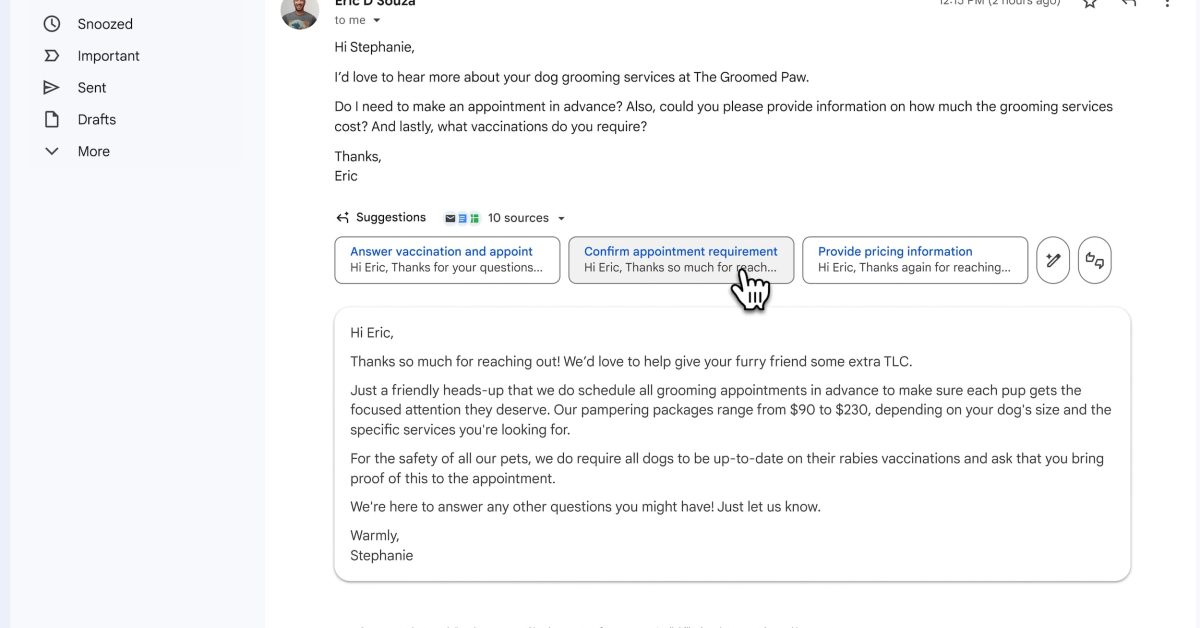 Découvrez les Réponses Intelligentes Personnalisées de Gmail et les Avatars IA Révolutionnaires de Google Vids !