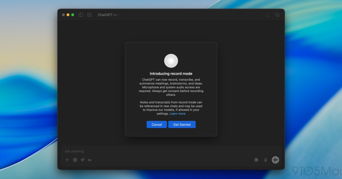 Découvrez la Nouvelle Fonction Enregistrée de ChatGPT pour Mac : Exclusivité pour les Abonnés Plus !