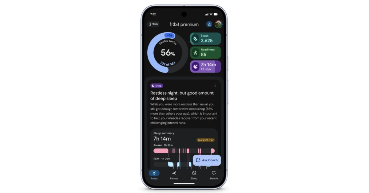 Découvrez le Nouveau Design de l&rsquo;Application Fitbit : Thème Sombre et Coach Alimenté par Gemini Révolutionnent Votre Expérience !