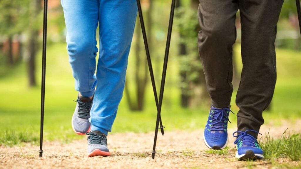 Marche nordique focus jambes