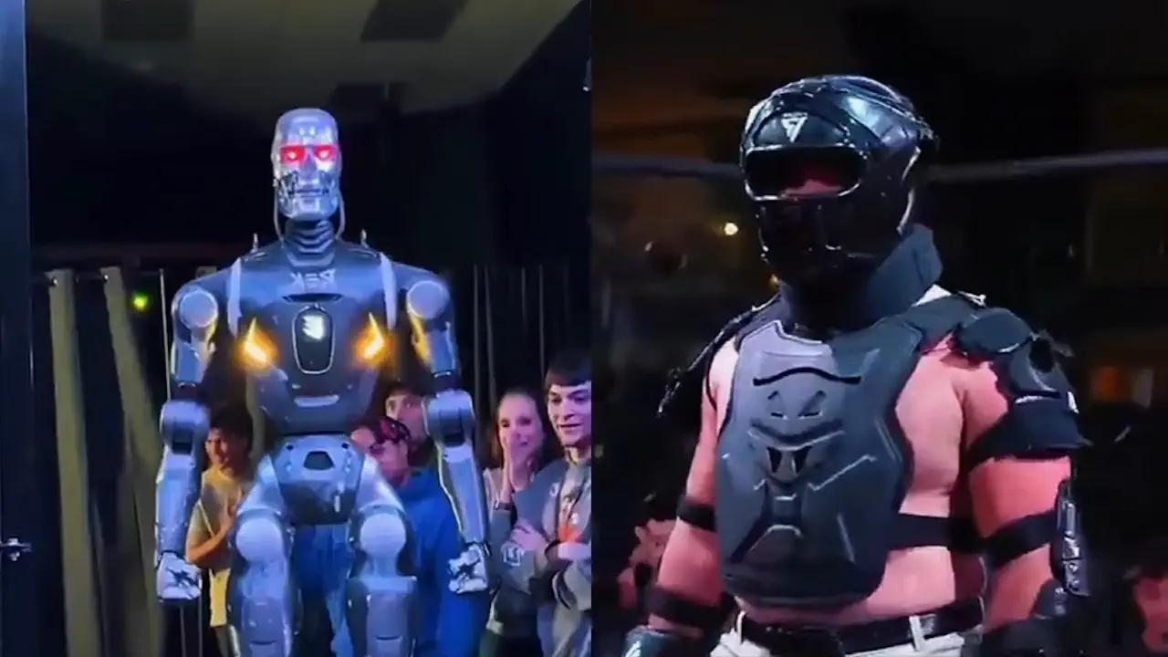 Un humain défie un robot humanoïde sur le ring : La véritable bataille de Terminator !
